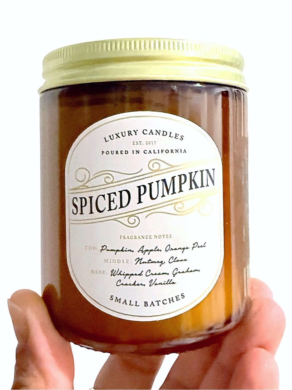 Leoben Company Spiced Pumpkin Luxury Scented Candle - Amber